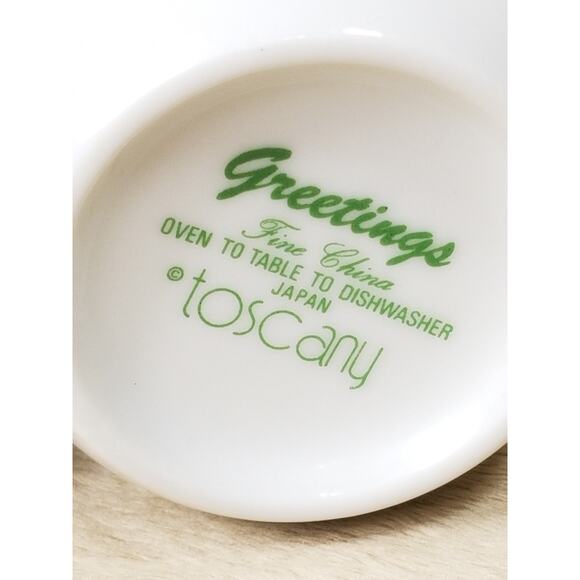 Toscany Greetings Coffee Mug Tea Cup 10oz Fine China Dove Wreath 4" Japan - Picture 11 of 13